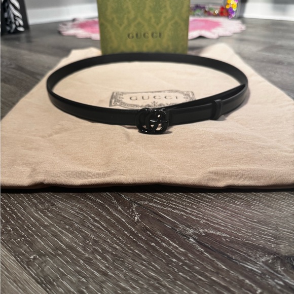 Gucci Classic Black Leather Belt